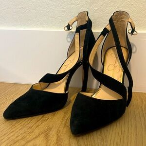 Jessica Simpson size 6.5 suede strappy pumps. Castana style
